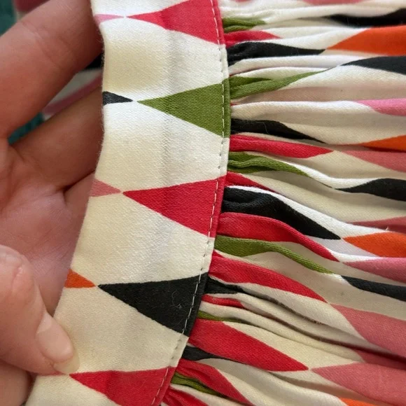 Pinup Couture Pinupgirl Clothing White Harlequin Skirt L - Picture 8 of 8